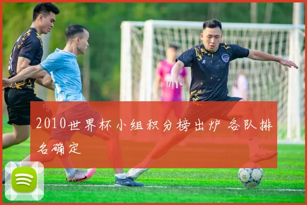 2010世界杯小组积分榜出炉 各队排名确定